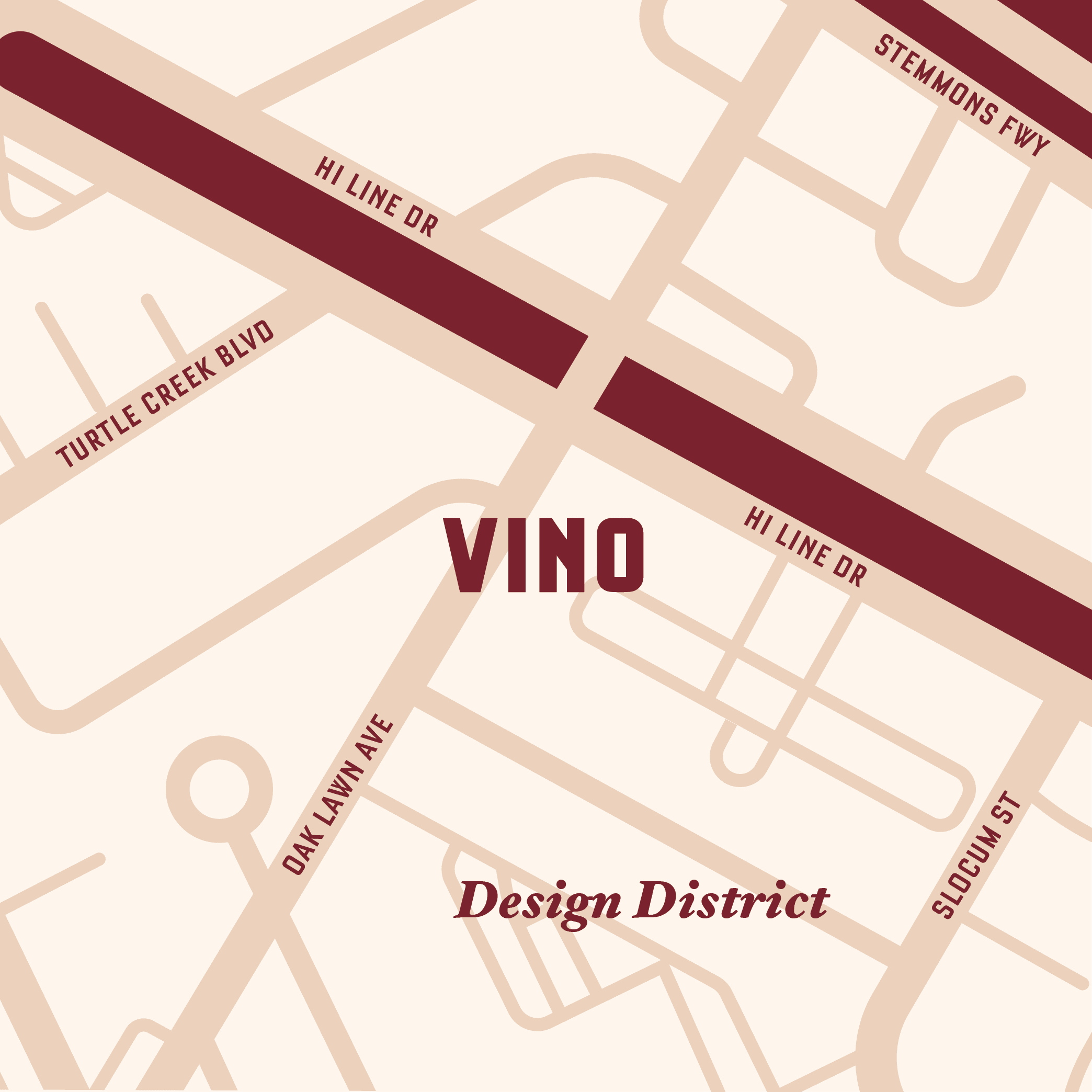 Carbone Vino Dallas Map