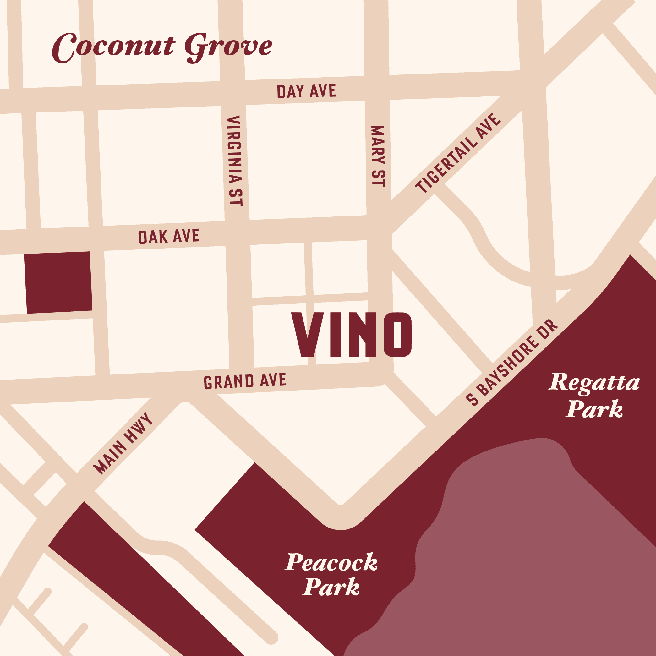 Carbone Vino Miami Map